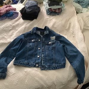 Forever 21 distressed jean jacket